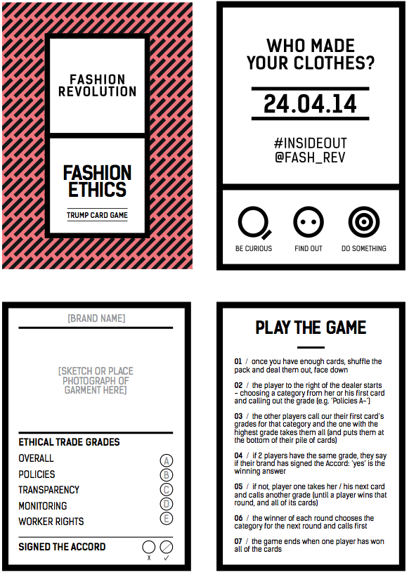 How to make & play Fashion Revolution's Fashion Ethics Trump card game